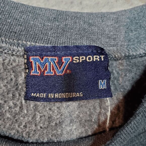 Marines Sweatshirt Mens Medium Gray Fleece Lined MV Sport Semper Fidelis Vintage - Picture 2 of 7